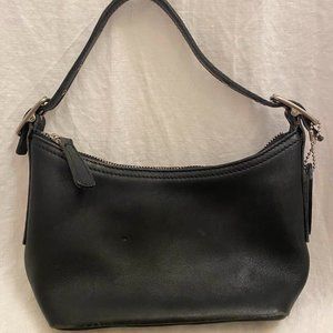 Coach Handbag Purse 9844 Baguette Black Leather Demi Bag